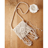 Vintage Rattan Woven Handbag Tassel Messenger Shoulder Bag