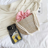 Rattan Woven Straw Bags for Women Bohemia Crossbody Messenger