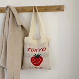 Strawberry Knitting Beach Bag Casual Handbag For Women
