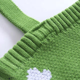 Japanese Womens Knitting Shoulder Bags Dinosaur Cartoon Shopping Bag