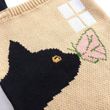 Kissing Cat Tote Bag Soft Purse Female Handbag for Lady Pack