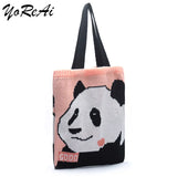 Cute Animal Shoulder Bag Cartoon Storage Tote Handbag
