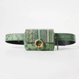 Women Waist Bag Leather Chest Handbag Beige