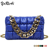 High-Quality Pleated Tote Bag Soft Leather Women's Handbag Shoulder Diagonal