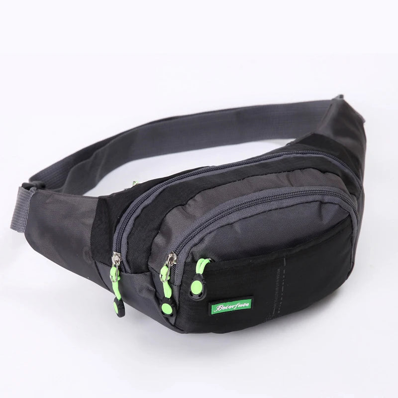 Travel Waist Bag Zipper Outdoor Sports Shoulder Bag Waterproof Adjustable