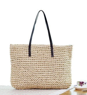 Woven Straw Beach Bag Large Totes Shoulder Bags