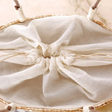 Rattan Woven Straw Beach Bag Large Capacity Totes Bohemia Style