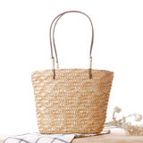 Rattan Woven Straw Beach Bag Large Capacity Totes Bohemia Style