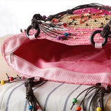 Bohemia Woven Rattan Handbag with Hand Embroidery - Large Capacity Tote