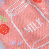 Strawberry Milk Knitting Shoulder Bag for Women