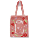 Strawberry Milk Knitting Shoulder Bag for Women