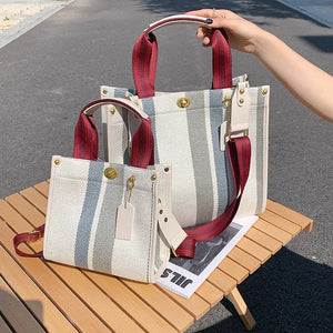 Women Retro Shoulder Bag Large Canvas Handbag Tote