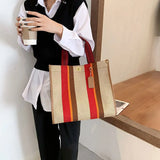 Women Retro Shoulder Bag Large Canvas Handbag Tote
