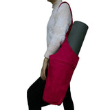Yoga Mat Bag Cotton Canvas Large Carry Tote Adjustable Shoulder Strap