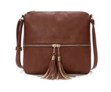 Vintage Tassels Shoulder Bag Retro Crossbody Bag Patchwork
