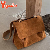 Fleece Shoulder Bag Female Crossbody Bag Large Capacity Messenger Bag