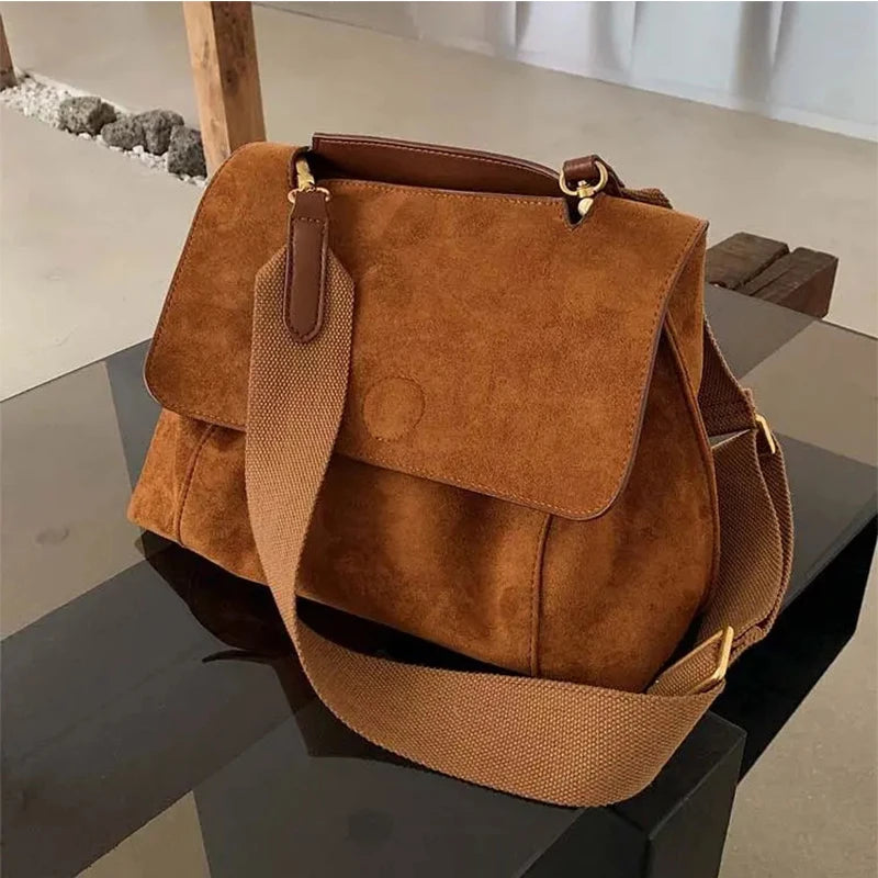 Fleece Shoulder Bag Female Crossbody Bag Large Capacity Messenger Bag