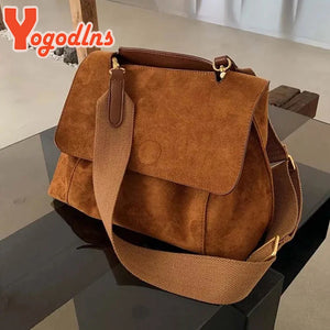 Fleece Shoulder Bag Female Crossbody Bag Large Capacity Messenger Bag