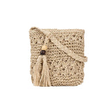 Boho Straw Bag Women Beach Shoulder Handbag Tassel Crossbody