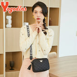Diamond Square Shoulder Bag for Women Leather Crossbody Messenger Clutch