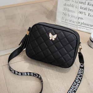 Diamond Square Shoulder Bag for Women Leather Crossbody Messenger Clutch