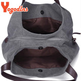Casual Canvas Handbag Women High Capacity Shoulder Bag Handle Lady Shopping