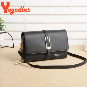 Casual Flap Mobile Phone Shoulder Bag For Women PU Leather Crossbody Bags