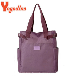 Casual Oxford Shoulder Bag Women Large Capacity Handbags Solid Handle Bag