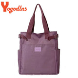 Casual Oxford Shoulder Bag Women Large Capacity Handbags Solid Handle Bag