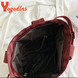 Casual Oxford Shoulder Bag Women Large Capacity Handbags Solid Handle Bag