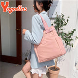Casual Oxford Shoulder Bag Women Large Capacity Handbags Solid Handle Bag