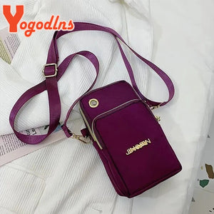 Casual Nylon Mobile Phone Bag Female Lady Crossbody Bag