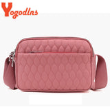 Casual Nylon Shoulder Bag for Women Multifunction Messenger Handbag and Purse