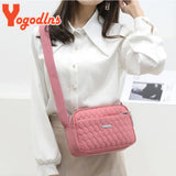 Casual Nylon Shoulder Bag for Women Multifunction Messenger Handbag and Purse