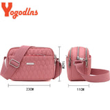 Casual Nylon Shoulder Bag for Women Multifunction Messenger Handbag and Purse