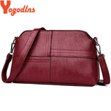 Casual PU Leather Women Crossbody Bag Shoulder Messenger Bags For Female Mother