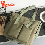 Casual Waterproof Oxford Shoulder Bag Girls Waterproof Bucket Bag