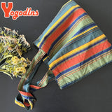 Colorful Stripe Shoulder Bag Large Capacity Shopping Tote