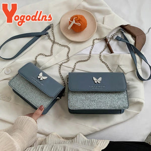 Flap Square Bag Female PU leather Shoulder Crossbody Bag