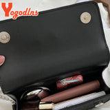 Flap Square Bag Female PU leather Shoulder Crossbody Bag