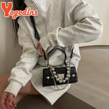Crocodile Pattern Square Bag Women PU Leather Handbag Chain Shoulder Clutch