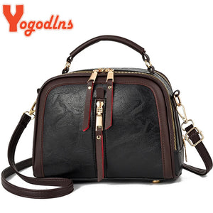 Crossbody Bags For Women PU Leather High Ladies Solid Bag