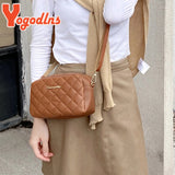 Embroidered Thread Shoulder Bag Soft Leather Crossbody Vintage Square