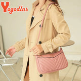 Embroidered Thread Phone Bag PU Leather Shoulder Crossbody Bags