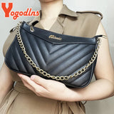 Embroidered Thread Phone Bag PU Leather Shoulder Crossbody Bags