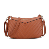Embroidered Thread Phone Bag PU Leather Shoulder Crossbody Bags