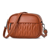 Embroidered Thread Round Shoulder Bag For Women Crossbody Bag Mommy Purse
