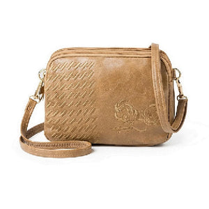 Vintage Flower Embroidery Shoulder Bag Women Crossbody Messenger Square Bag
