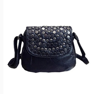 Enveljavascope Clutch Rivet Women's Leather Party Purse Handbag
