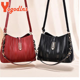 Commuter Bucket Bag Female Big Capacity Shoulder Messenger Crossbody Bag